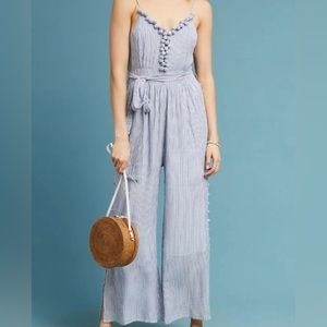 Maeve Maritime Blue Stripped Jumpsuit